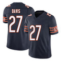 Chicago #27 Kaden Football V Neck Short Sleeve Navy Jersey Davis For Men Youth Women Gift