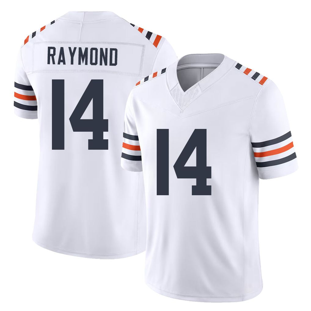 Chicago #14 Kalif Football V Neck Short Sleeve White Jersey Raymond For Men Youth Women Gift