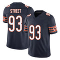 Chicago #93 Kentavius Football V Neck Short Sleeve Navy Jersey Street For Men Youth Women Gift