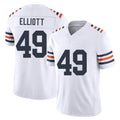 Chicago #49 Keyshaun Football V Neck Short Sleeve White Jersey Elliott For Men Youth Women Gift