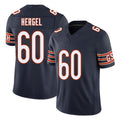 Chicago #60 Kyle Football V Neck Short Sleeve Navy Jersey Hergel For Men Youth Women Gift