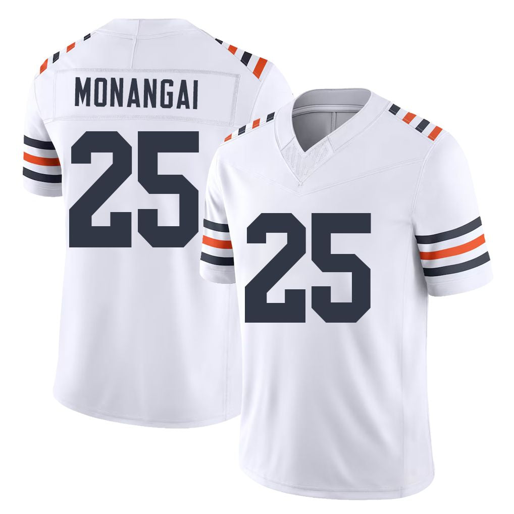 Chicago #25 Kyle Football V Neck Short Sleeve White Jersey Monangai For Men Youth Women Gift