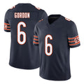 Chicago #6 Kyler Football V Neck Short Sleeve Navy Jersey Gordon For Men Youth Women Gift