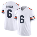 Chicago #6 Kyler Football V Neck Short Sleeve White Jersey Gordon For Men Youth Women Gift