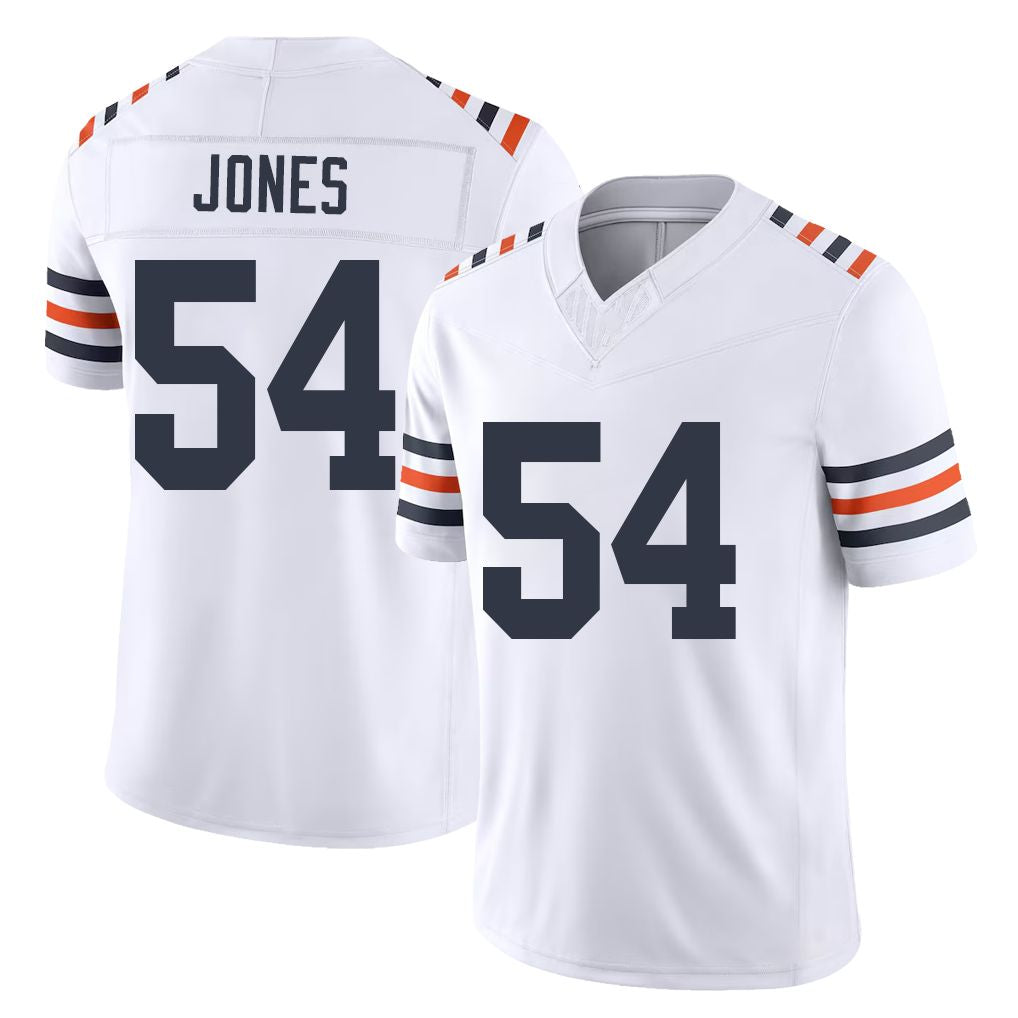 Chicago #54 Logan Football V Neck Short Sleeve White Jersey Jones For Men Youth Women Gift