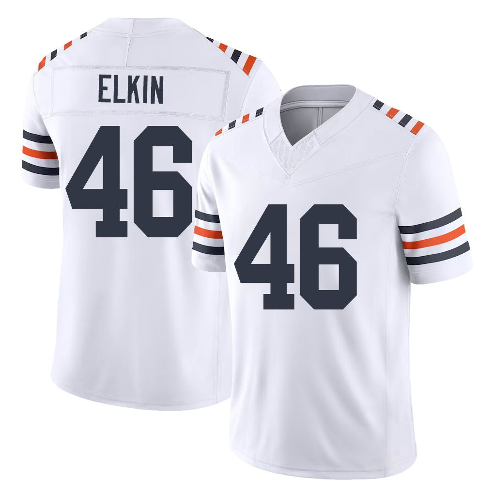 Chicago #46 Luke Football V Neck Short Sleeve White Jersey Elkin For Men Youth Women Gift