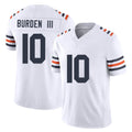 Chicago #10 Luther Football V Neck Short Sleeve White Jersey Burden III For Men Youth Women Gift
