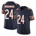 Chicago #24 Malik Football V Neck Short Sleeve Navy Jersey Muhammad For Men Youth Women Gift