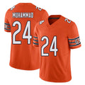 Chicago #24 Malik Football V Neck Short Sleeve Orange Jersey Muhammad For Men Youth Women Gift