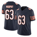 Chicago #63 Mason Football V Neck Short Sleeve Navy Jersey Murphy For Men Youth Women Gift
