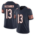 Chicago #13 Maurice Football V Neck Short Sleeve Navy Jersey Alexander For Men Youth Women Gift