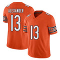 Chicago #13 Maurice Football V Neck Short Sleeve Orange Jersey Alexander For Men Youth Women Gift