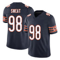 Chicago #98 Montez Football V Neck Short Sleeve Navy Jersey Sweat For Men Youth Women Gift