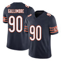 Chicago #90 Neville Football V Neck Short Sleeve Navy Jersey Gallimore For Men Youth Women Gift