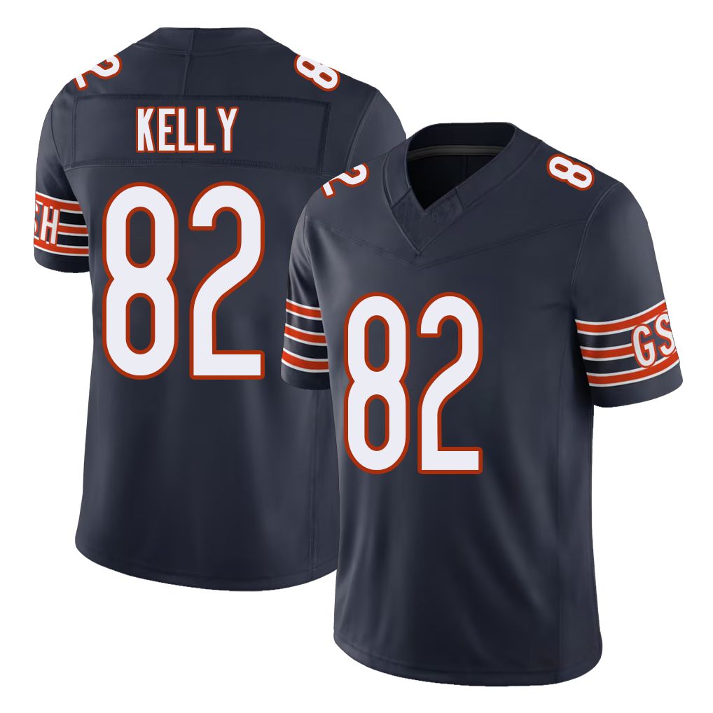 Chicago #82 Omari Football V Neck Short Sleeve Navy Jersey Kelly For Men Youth Women Gift