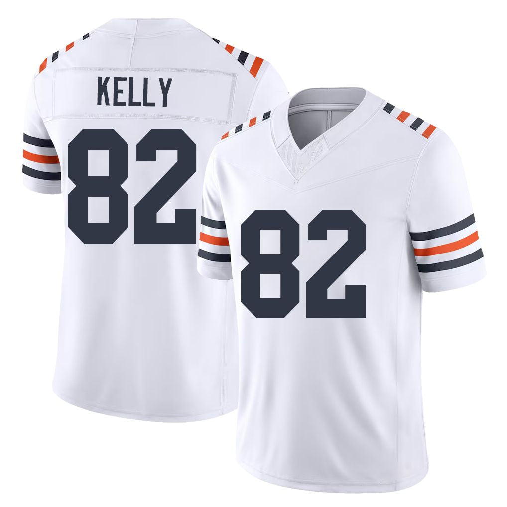 Chicago #82 Omari Football V Neck Short Sleeve White Jersey Kelly For Men Youth Women Gift