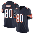 Chicago #80 Qadir Football V Neck Short Sleeve Navy Jersey Ismail For Men Youth Women Gift