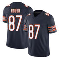 Chicago #87 Sam Football V Neck Short Sleeve Navy Jersey Roush For Men Youth Women Gift