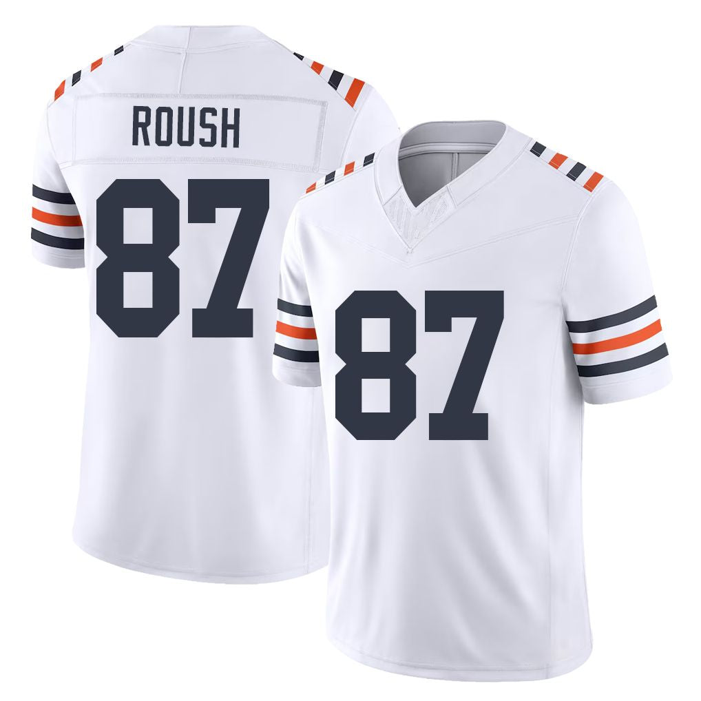 Chicago #87 Sam Football V Neck Short Sleeve White Jersey Roush For Men Youth Women Gift
