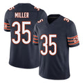 Chicago #35 Scott Football V Neck Short Sleeve Navy Jersey Miller For Men Youth Women Gift