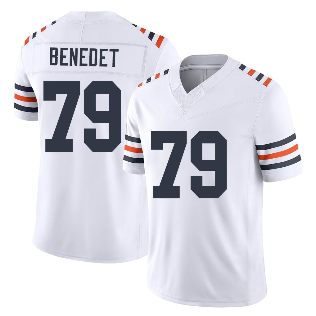 Chicago #79 Theo Football V Neck Short Sleeve White Jersey Benedet For Men Youth Women Gift