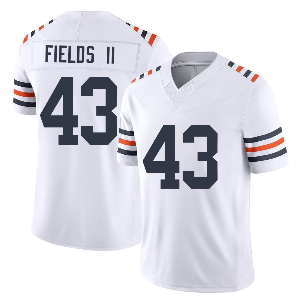 Chicago #43 Tony Football V Neck Short Sleeve White Jersey Fields II For Men Youth Women Gift