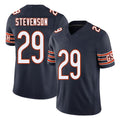 Chicago #29 Tyrique Football V Neck Short Sleeve Navy Jersey Stevenson For Men Youth Women Gift