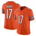 Chicago #17 Tyson Football V Neck Short Sleeve Orange Jersey Bagent For Men Youth Women Gift