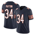Chicago #34 Walter Football V Neck Short Sleeve Navy Jersey Payton For Men Youth Women Gift
