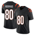 Cincinnati #80 Iosivas Player Football V Neck Short Sleeve black Jersey Andrei For Men Youth Women Gift