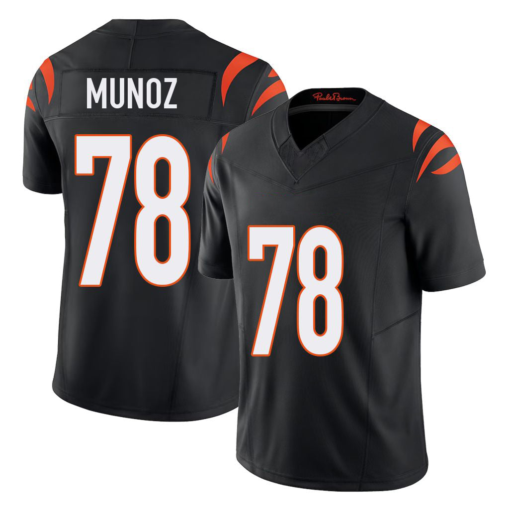 Cincinnati #78 Munoz Player Football V Neck Short Sleeve black Jersey Anthony For Men Youth Women Gift