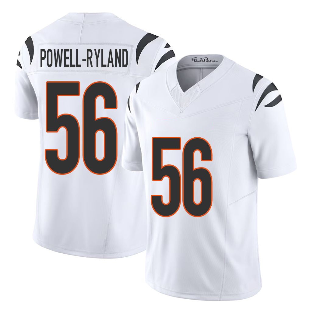Cincinnati #56 Powell-Ryland Player Football V Neck Short Sleeve White Jersey Antwaun For Men Youth Women Gift