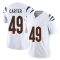 Cincinnati #49 Carter Player Football V Neck Short Sleeve White Jersey Barrett For Men Youth Women Gift