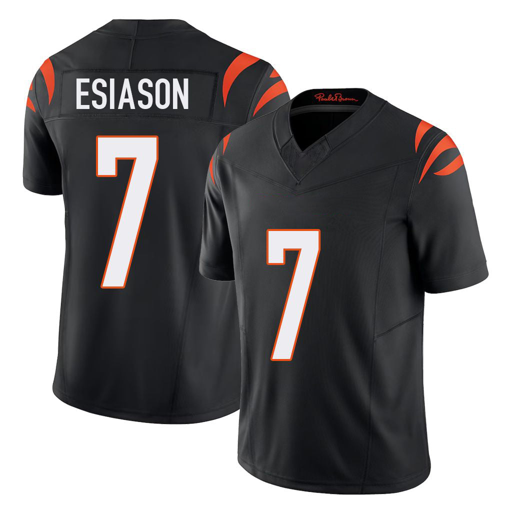 Cincinnati #7 Esiason Player Football V Neck Short Sleeve black Jersey Boomer For Men Youth Women Gift
