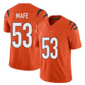 Cincinnati #53 Mafe Player Football V Neck Short Sleeve Orange Jersey Boye For Men Youth Women Gift