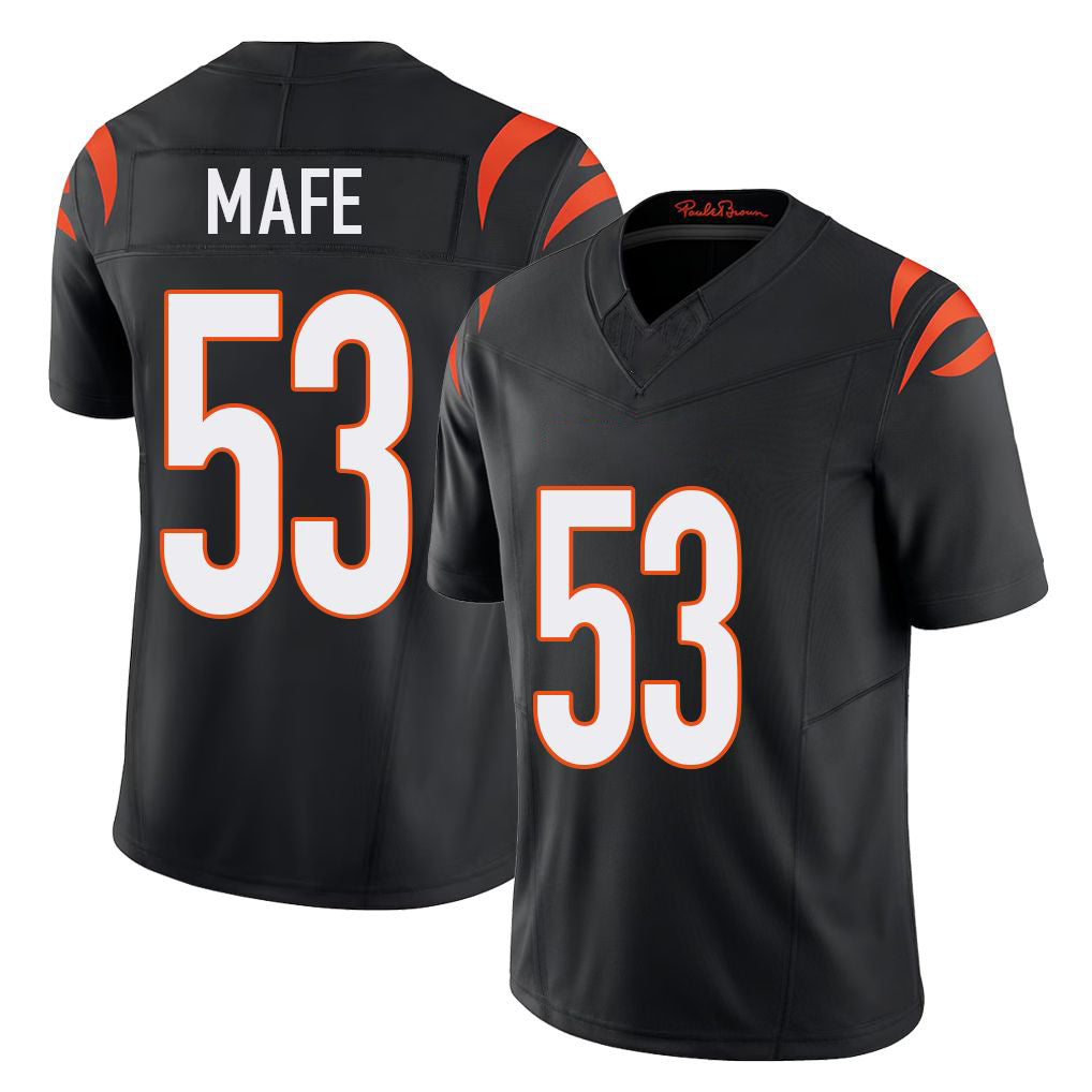 Cincinnati #53 Mafe Player Football V Neck Short Sleeve black Jersey Boye For Men Youth Women Gift