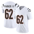 Cincinnati #62 Parker II Player Football V Neck Short Sleeve White Jersey Brian For Men Youth Women Gift