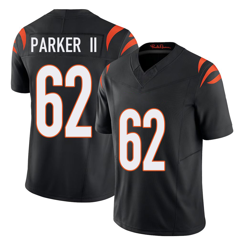 Cincinnati #62 Parker II Player Football V Neck Short Sleeve black Jersey Brian For Men Youth Women Gift