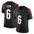 Cincinnati #6 Cook Player Football V Neck Short Sleeve black Jersey Bryan For Men Youth Women Gift