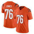 Cincinnati #76 Jones Player Football V Neck Short Sleeve Orange Jersey Christian For Men Youth Women Gift