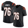 Cincinnati #76 Jones Player Football V Neck Short Sleeve black Jersey Christian For Men Youth Women Gift