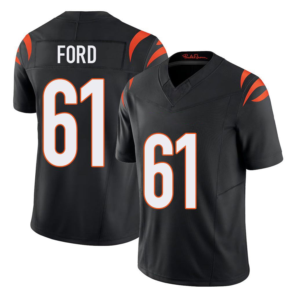 Cincinnati #61 Ford Player Football V Neck Short Sleeve black Jersey Cody For Men Youth Women Gift