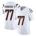 Cincinnati #77 Robinson II Player Football V Neck Short Sleeve White Jersey Corey For Men Youth Women Gift
