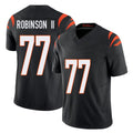 Cincinnati #77 Robinson II Player Football V Neck Short Sleeve black Jersey Corey For Men Youth Women Gift