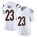 Cincinnati #23 Hill Player Football V Neck Short Sleeve White Jersey Daxton For Men Youth Women Gift