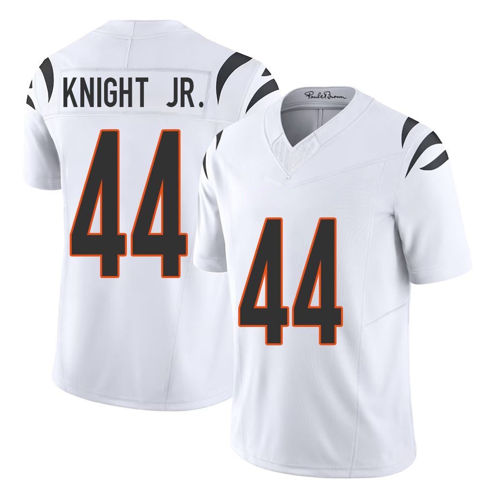 Cincinnati #44 Knight Jr. Player Football V Neck Short Sleeve White Jersey Demetrius For Men Youth Women Gift