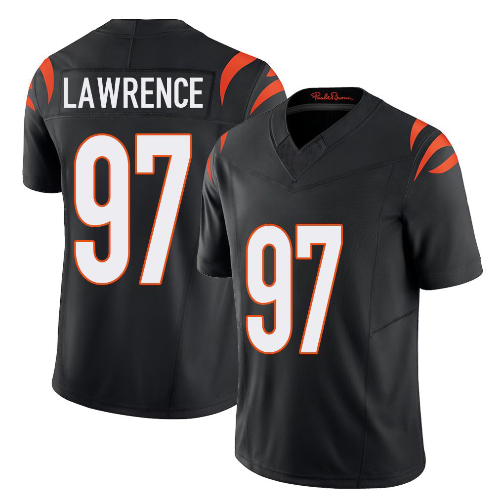 Cincinnati #97 Lawrence Player Football V Neck Short Sleeve black Jersey Dexter For Men Youth Women Gift