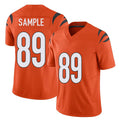 Cincinnati #89 Sample Player Football V Neck Short Sleeve Orange Jersey Drew For Men Youth Women Gift