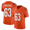Cincinnati #63 Fairchild Player Football V Neck Short Sleeve Orange Jersey Dylan For Men Youth Women Gift