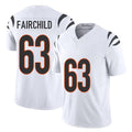 Cincinnati #63 Fairchild Player Football V Neck Short Sleeve White Jersey Dylan For Men Youth Women Gift
